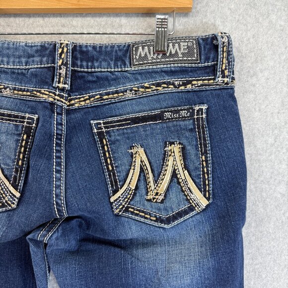 Miss Me The M Series Boot X1008BL Womens Blue Freesia Distressed Jeans‎ 30 x 33 - Picture 6 of 12